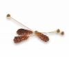 Rock candy sticks, brown, individually packed, 165 mm