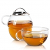 Tea for one glass, teapot 550 ml, cup 250 ml