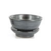 Kendo bowl and saucer,  anthracite gray